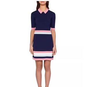 Ted Baker Navy and Pink Dress